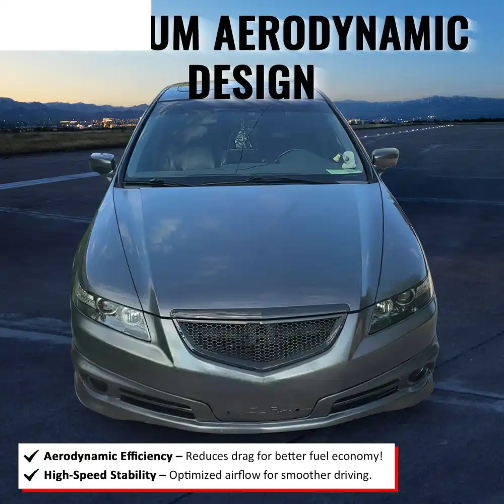 2004-2006 Acura TL Honeycomb Style Front Bumper Upper Grille w/ Frame Gloss Black ABS Gloss Black
