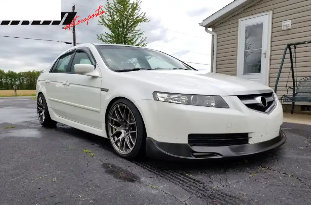 2004-2006 Acura TL Sedan MU Style Unpainted Black Front Bumper Lip PU