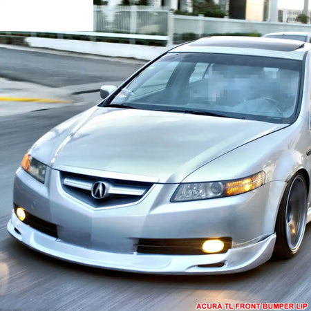 2004-2006 Acura TL Sedan MU Style Unpainted Black Front Bumper Lip PU