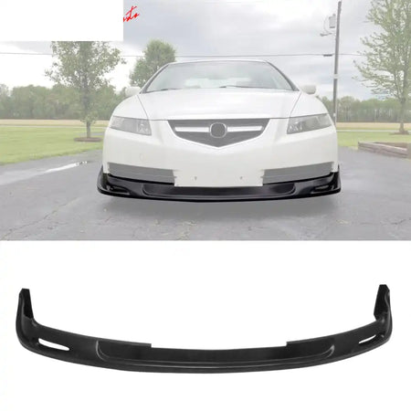 2004-2006 Acura TL Sedan MU Style Unpainted Black Front Bumper Lip PU