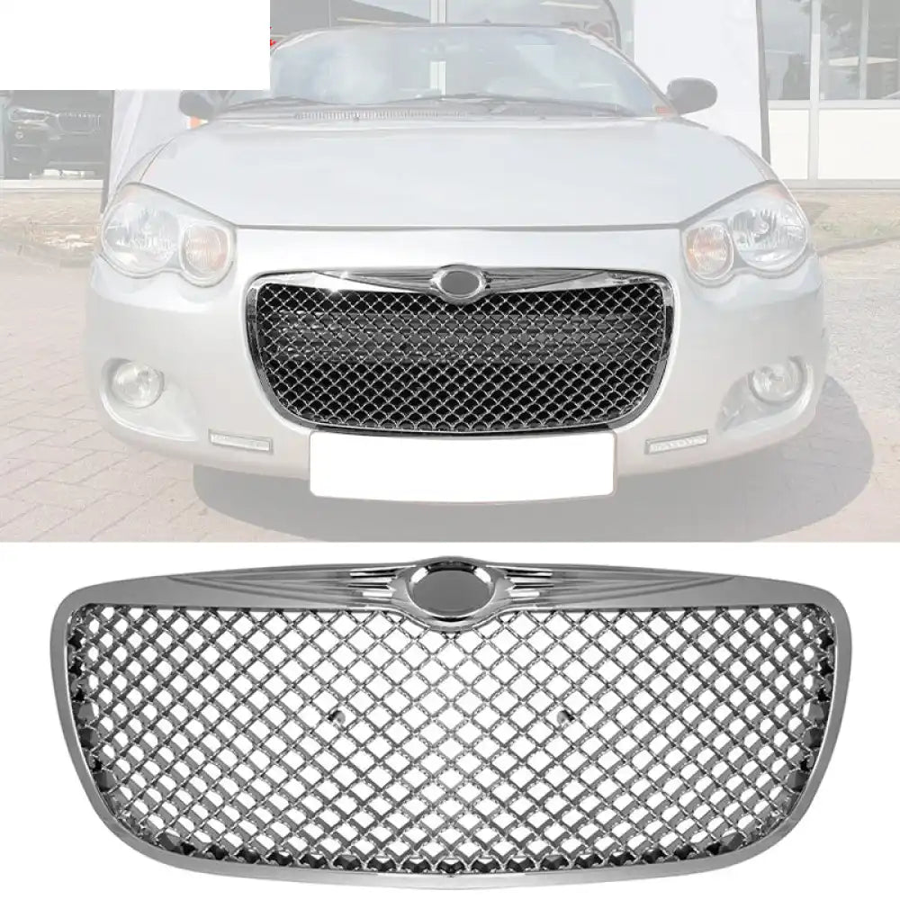 2004-2006 Chrysler Sebring B Style Chrome Front Bumper Grille ABS
