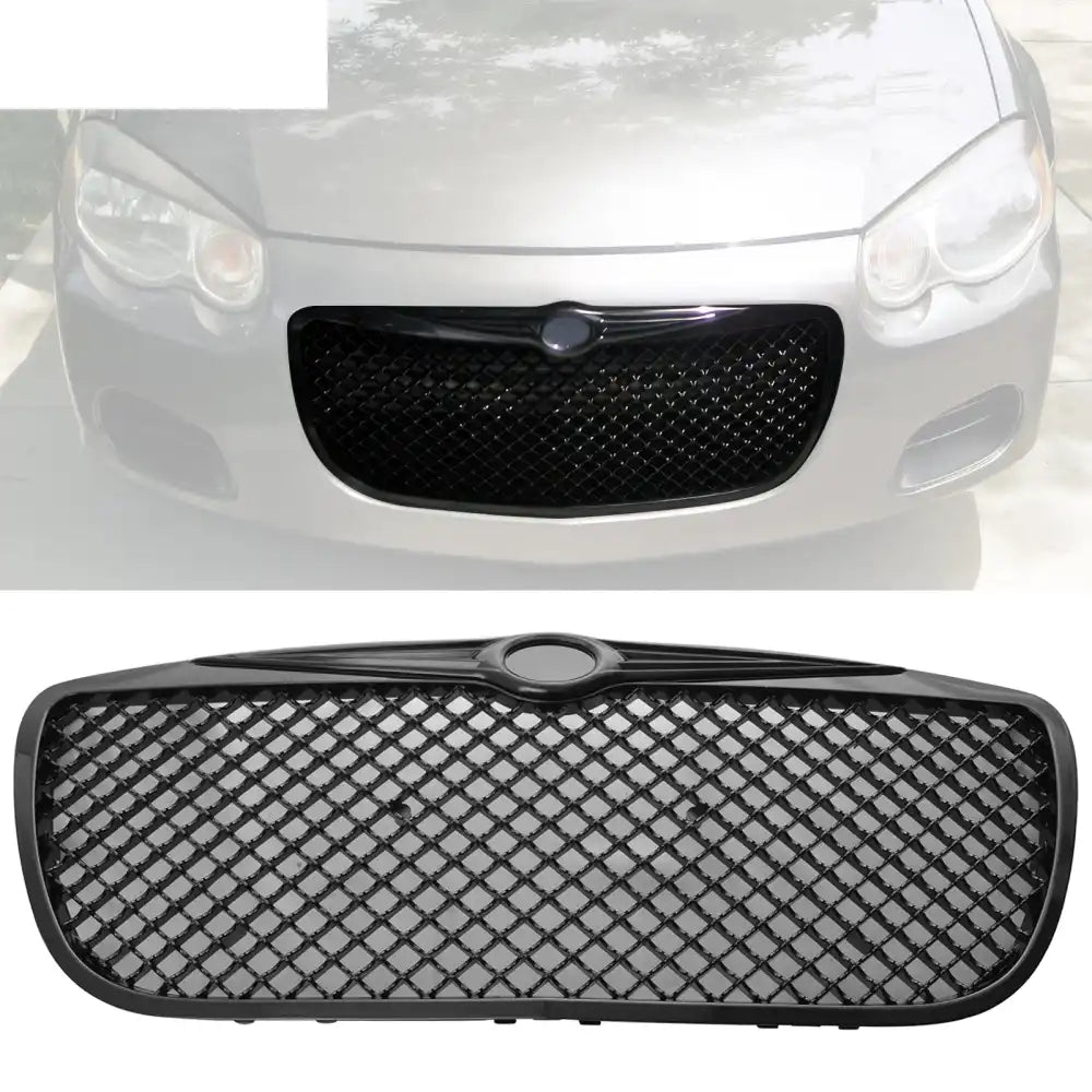 2004-2006 Chrysler Sebring Bentley Style Front Upper Grille + B Emblem