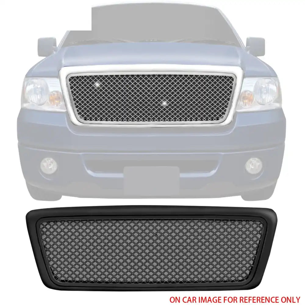 2004-2008 Ford F-150 Mesh Style Black Front Upper Mesh Grille ABS Black