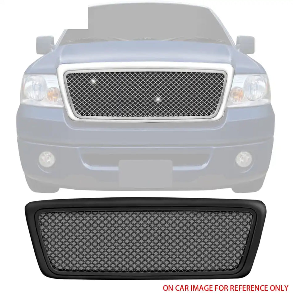 2004-2008 Ford F-150 Mesh Style Black Front Upper Mesh Grille ABS Black
