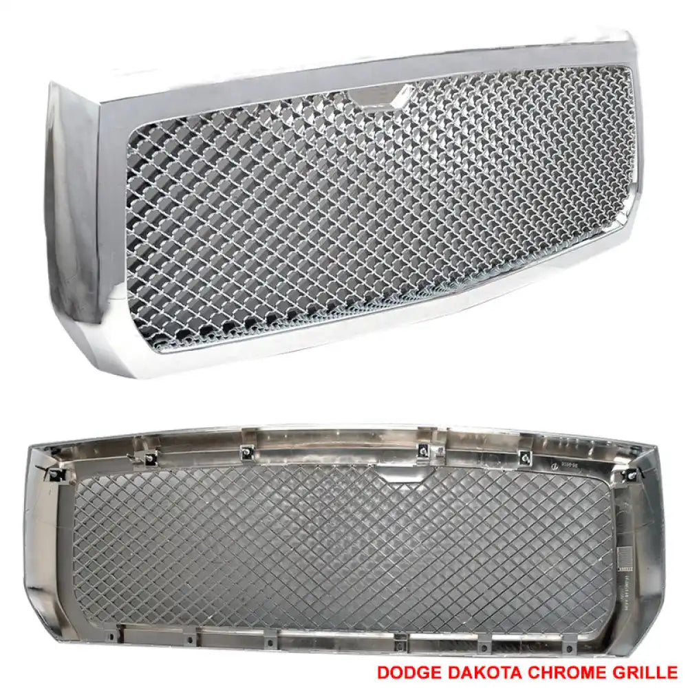 2005-2007 Dodge Dakota Honeycomb Sport Mesh Hood Bumper ABS Grille