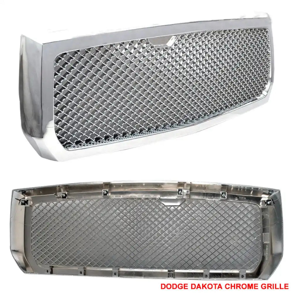 2005-2007 Dodge Dakota Honeycomb Sport Mesh Hood Bumper ABS Grille