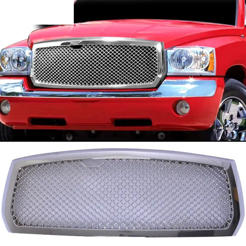 2005-2007 Dodge Dakota Honeycomb Sport Mesh Hood Bumper ABS Grille
