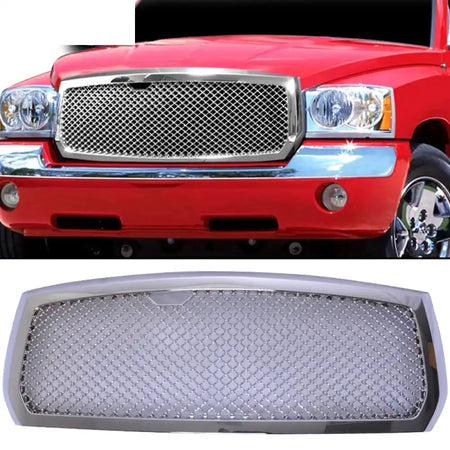 2005-2007 Dodge Dakota Honeycomb Sport Mesh Hood Bumper ABS Grille