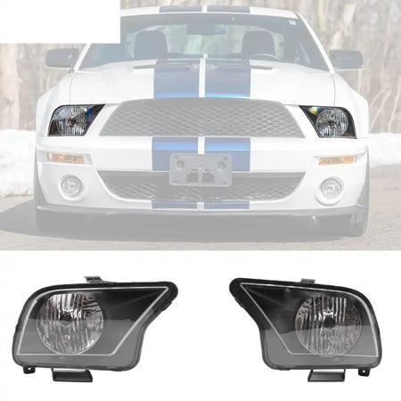 2005-2009 Ford Mustang GT500 Style Front Bumper Cover + Headlights PP