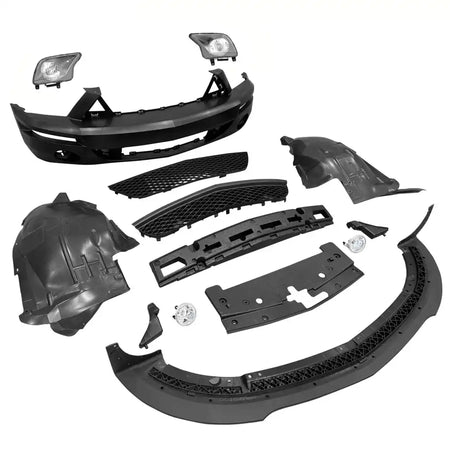 2005-2009 Ford Mustang GT500 Style Front Bumper Cover + Headlights PP