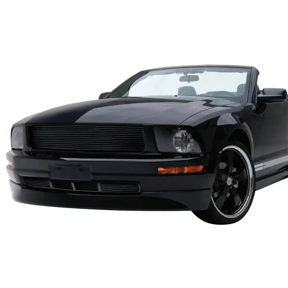 2005-2009 Ford Mustang V6 Billet Style Black Front Upper Grille ABS Black