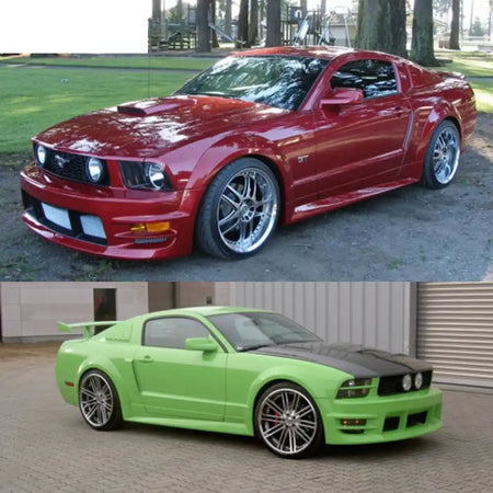 2005-2009 Ford Mustang V6 Racer Style Unpainted Front Bumper Cover PP