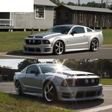 2005-2009 Ford Mustang V6 Racer Style Unpainted Front Bumper Cover PP