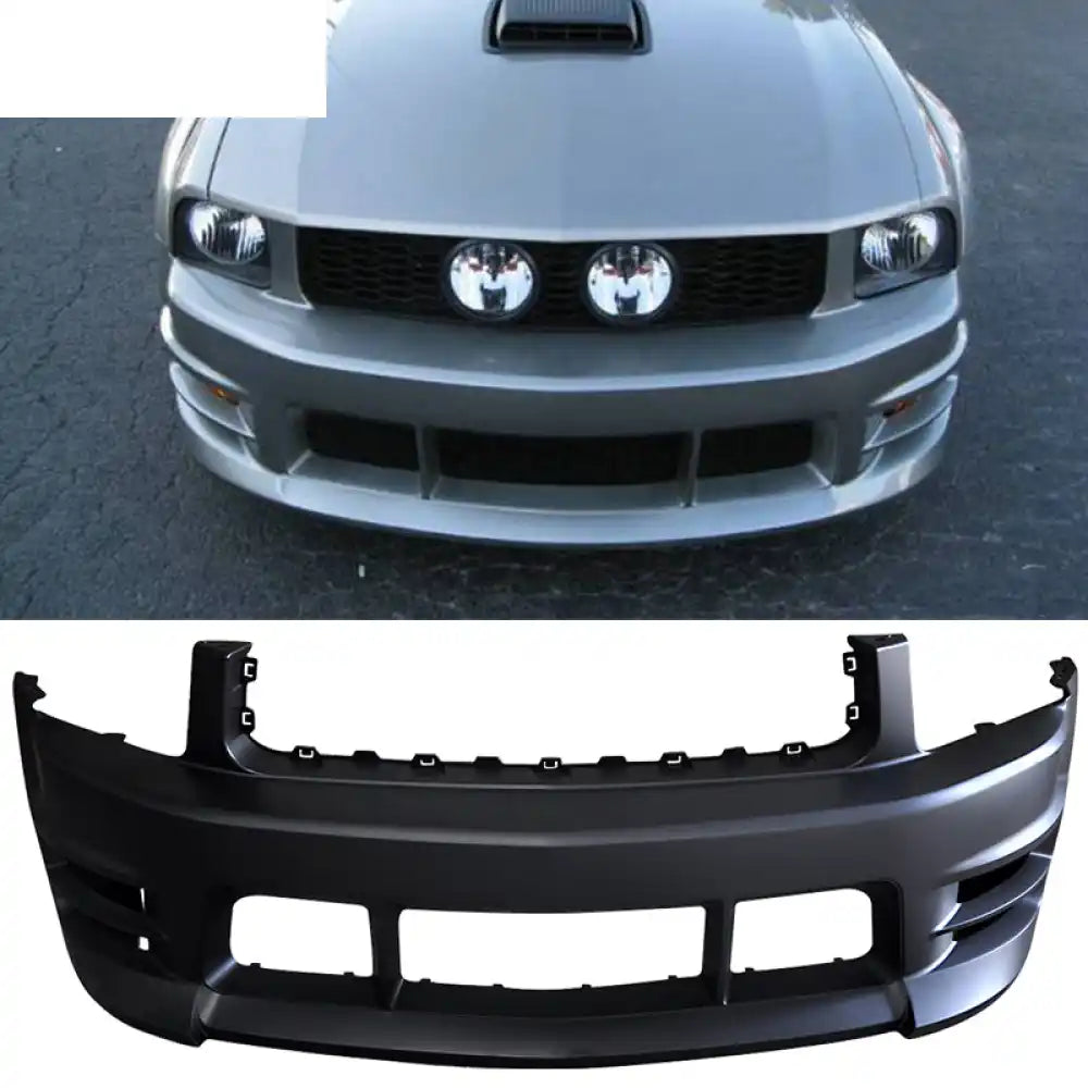 2005-2009 Ford Mustang V6 Racer Style Unpainted Front Bumper Cover PP