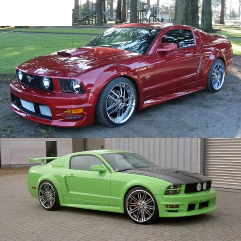 2005-2009 Ford Mustang V6 Racer Style Unpainted Front Bumper Cover PP