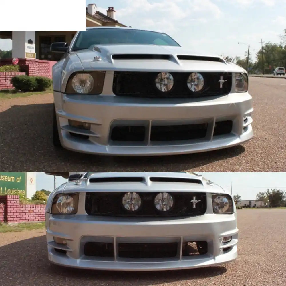 2005-2009 Ford Mustang V6 Racer Style Unpainted Front Bumper Cover PP