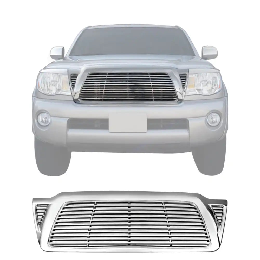 2005-2011 Toyota Tacoma Horizontal Billet Chrome Front Grille ABS Horizontal Billet Style