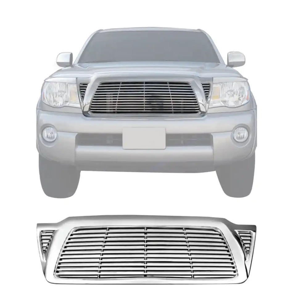2005-2011 Toyota Tacoma Horizontal Billet Chrome Front Grille ABS Horizontal Billet Style