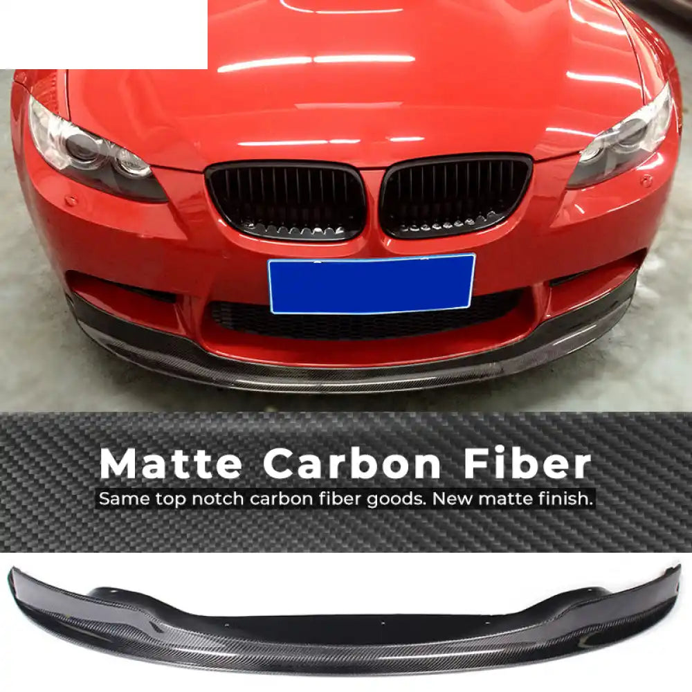 2005-2013 BMW E90 E92 E93 M3 AK Style Front Bumper Lip Carbon Fiber Matte Carbon Fiber