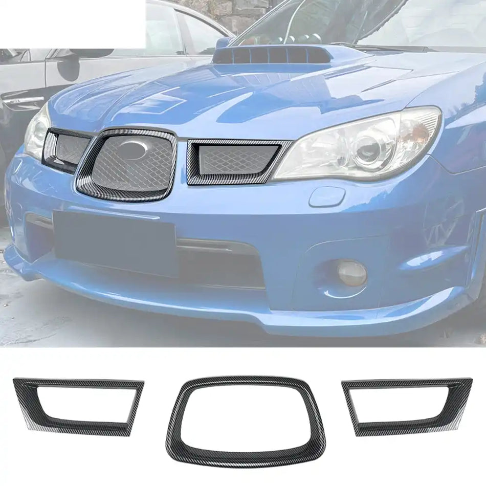 2006-2007 Subaru Impreza WRX OE Carbon Fiber Print Front Grille ABS Carbon Fiber Print