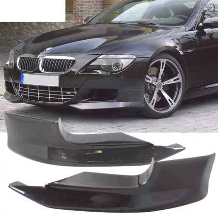 2006-2010 BMW E63 E64 M6 A Style Front Bumper Lip Carbon Fiber CF Carbon Fiber