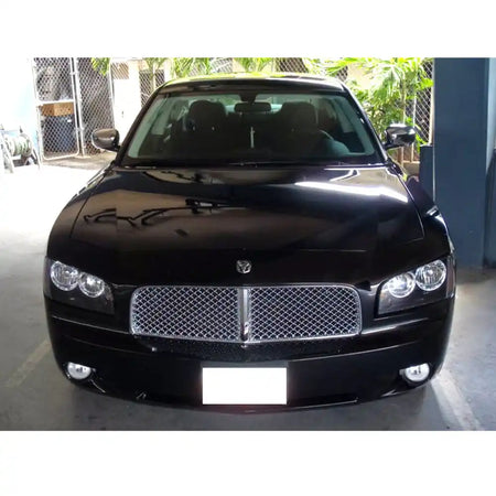 2006-2010 Dodge Charger Chrome Mesh Front Bumper Hood Grille Grill ABS