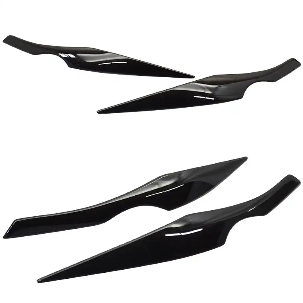 2006-2011 BMW E90 3-Series Sedan Painted #475 Black Headlight Eyelid Painted #475 Black Sapphire Metallic