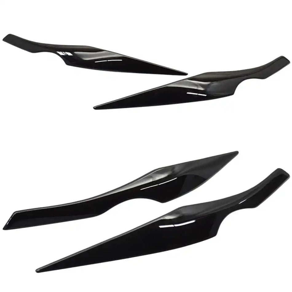 2006-2011 BMW E90 3-Series Sedan Painted #475 Black Headlight Eyelid Painted #475 Black Sapphire Metallic