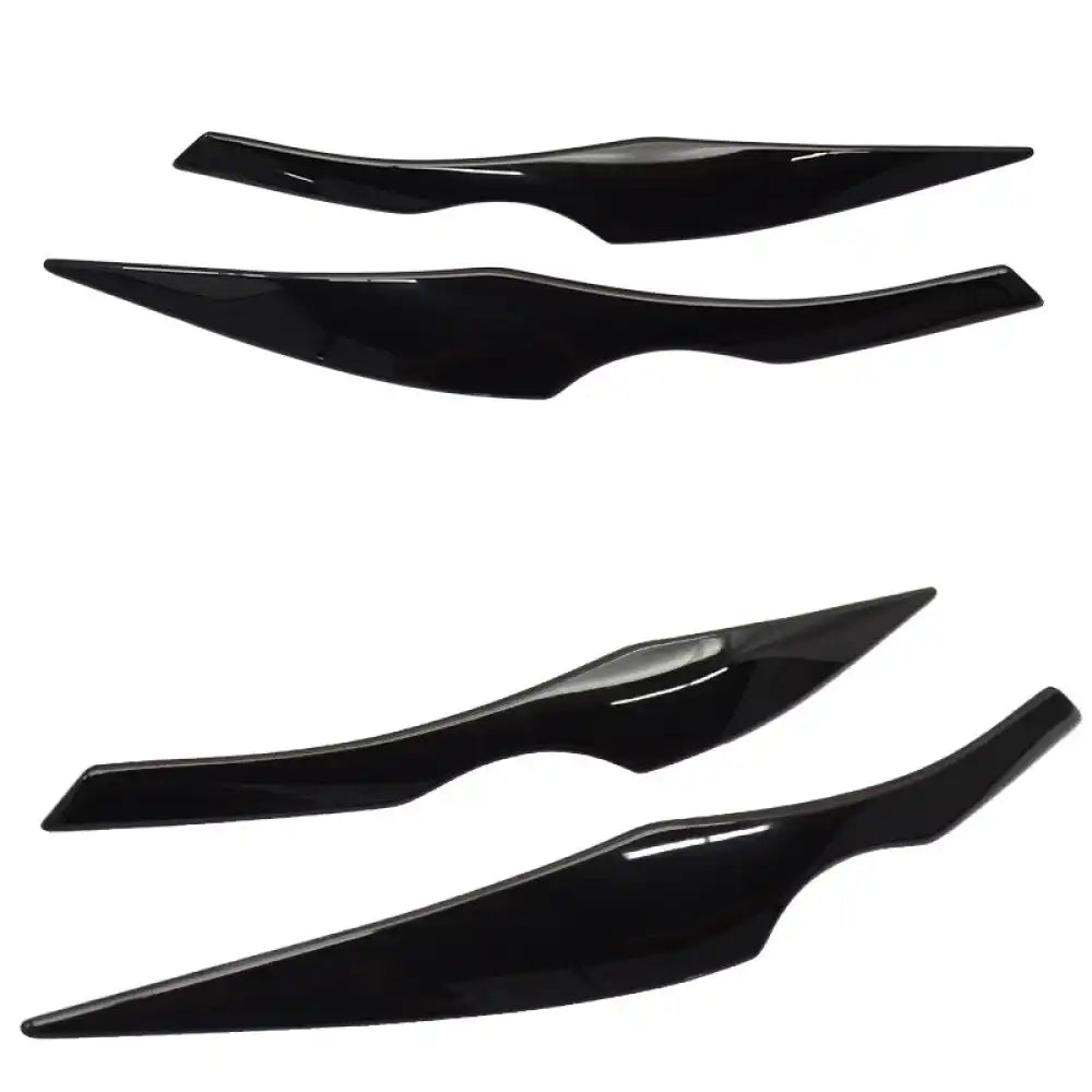 2006-2011 BMW E90 3-Series Sedan Painted #668 Black Headlight Eyelid Painted #668 Jet Black