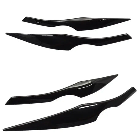 2006-2011 BMW E90 3-Series Sedan Painted #668 Black Headlight Eyelid Painted #668 Jet Black