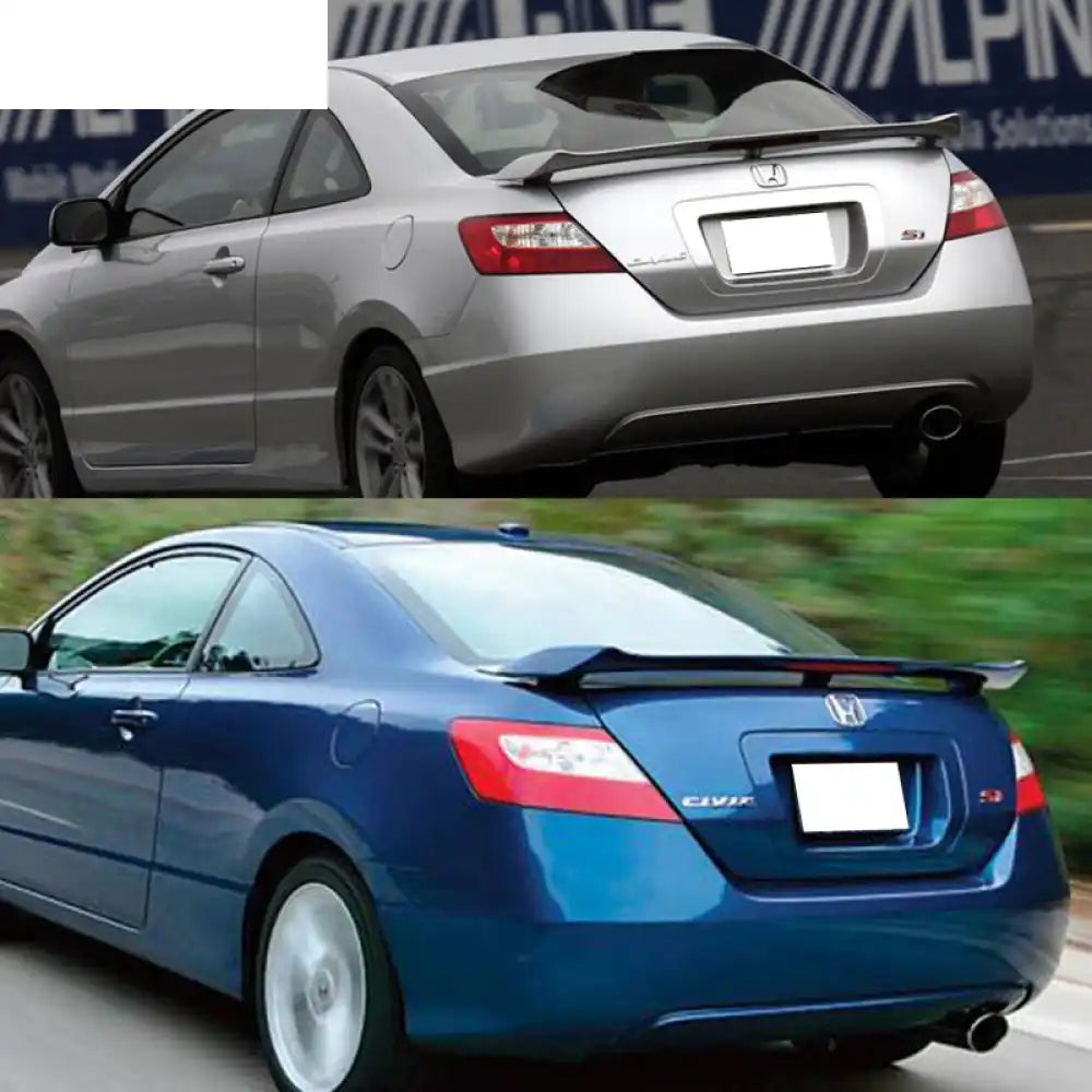 2006-2011 Honda Civic Coupe Trunk Spoiler w/ 3rd Brake LED Light ABS