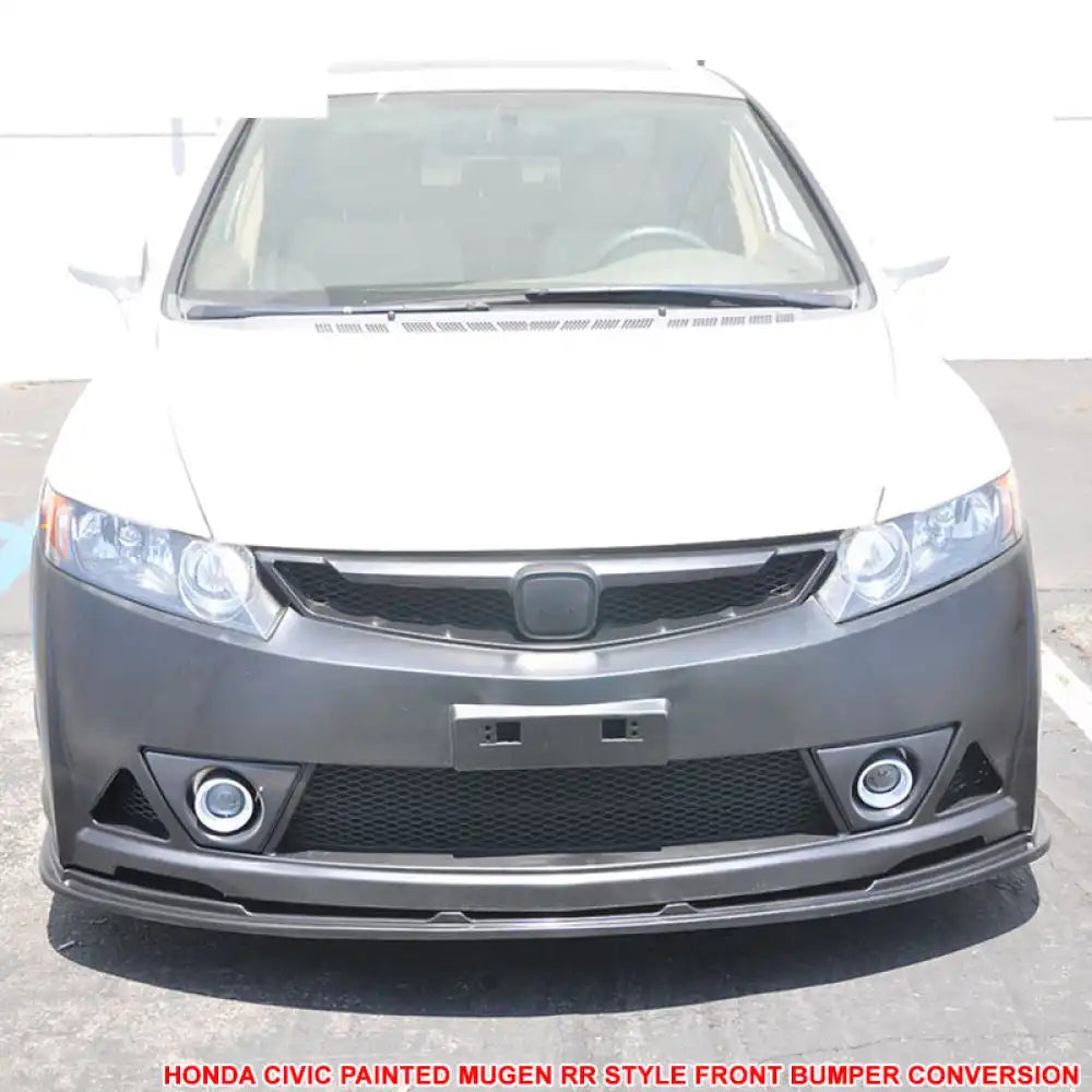 2006-2011 Honda Civic Mug Style Paint Crystal Black Pearl Front Bumper