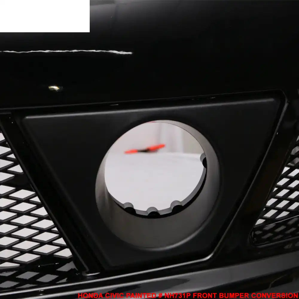 2006-2011 Honda Civic Mug Style Paint Crystal Black Pearl Front Bumper