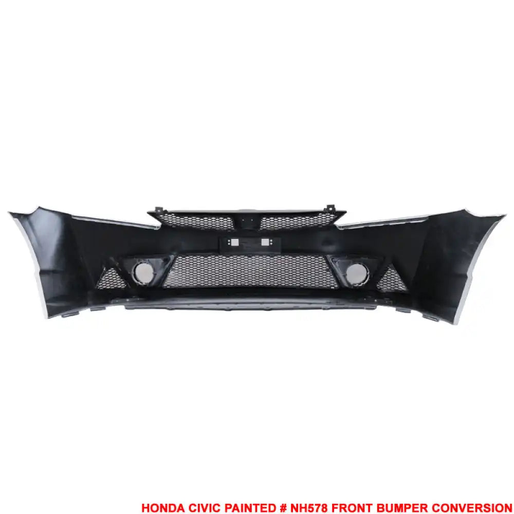 2006-2011 Honda Civic Mugen Style Painted Taffeta White Front Bumper