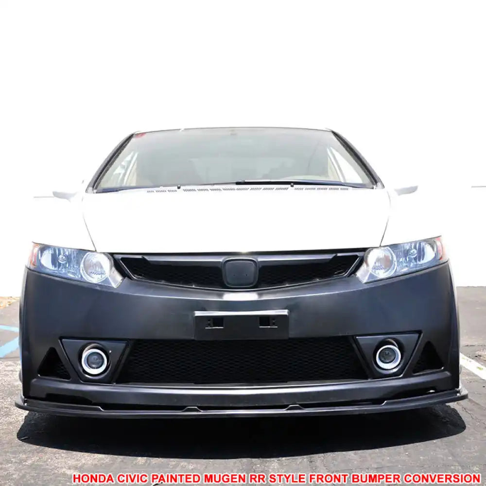 2006-2011 Honda Civic Mugen Style Painted Taffeta White Front Bumper