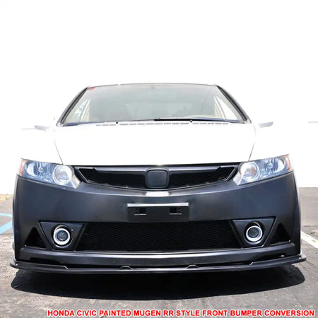 2006-2011 Honda Civic Mugen Style Painted Taffeta White Front Bumper