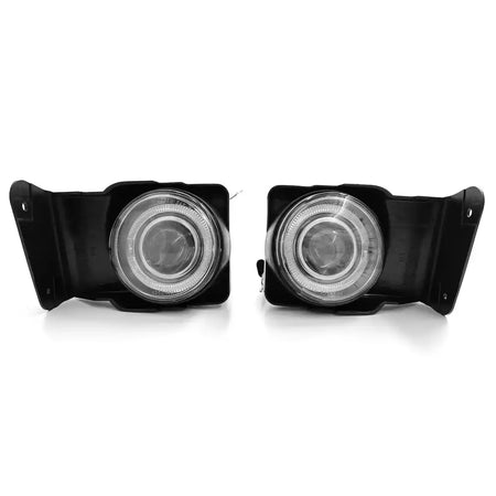 2006-2012 Chevy Impala 2PC Chrome Front Fog Light Bezel Cover Trim ABS Black