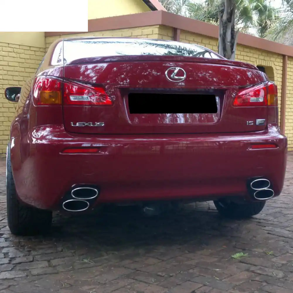 2006-2013 Lexus IS250 IS F Style Rear Bumper Cover W/O PDC W/Muffler Unpainted Black