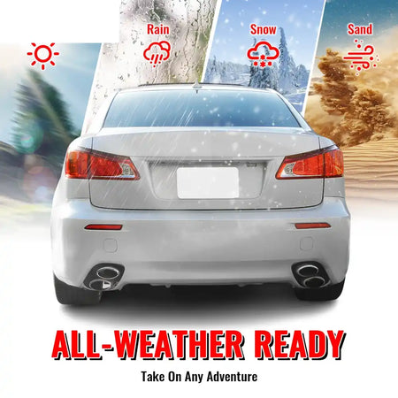 2006-2013 Lexus IS250 IS F Style Rear Bumper Cover W/O PDC W/Muffler Unpainted Black