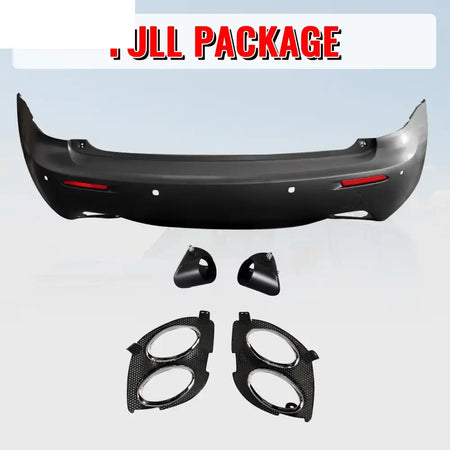 2006-2013 Lexus IS250 IS350 IS F Style Rear Bumper Cover W/Muffler Tip Unpainted Black