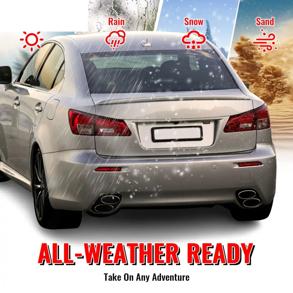 2006-2013 Lexus IS250 IS350 IS F Style Rear Bumper Cover W/Muffler Tip Unpainted Black