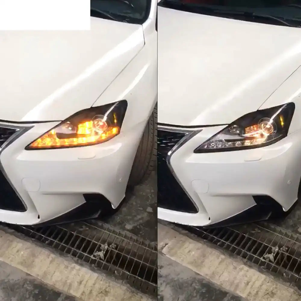 2006-2014 Lexus IS250 IS350 IS-F Facelift Style Headlights - Black