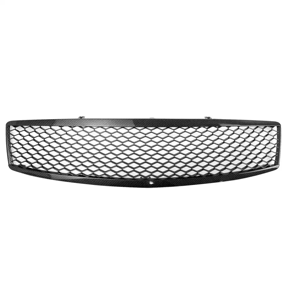 2007-2008 Infiniti G35 & 2009 G37 Sedan Honeycomb Style Front Bumper Upper Grille Replacement Carbon Fiber Print ABS