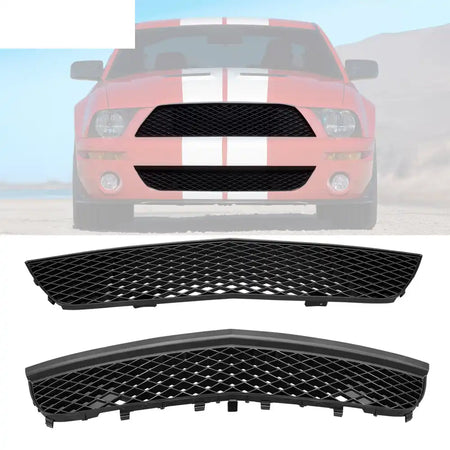 2007-2009 Ford Mustang GT500 OE Front Bumper Upper Lower Grilles ABS