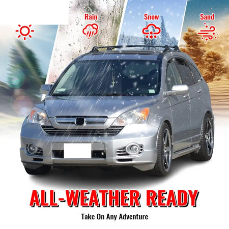 2007-2009 Honda CR-V CRV MD Style Front + Rear Bumper Cover PP Unpainted Black