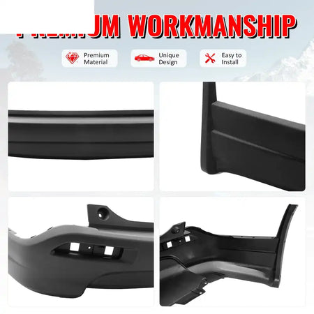 2007-2009 Honda CR-V CRV MD Style Rear Bumper Cover Replacement PP Unpainted Black
