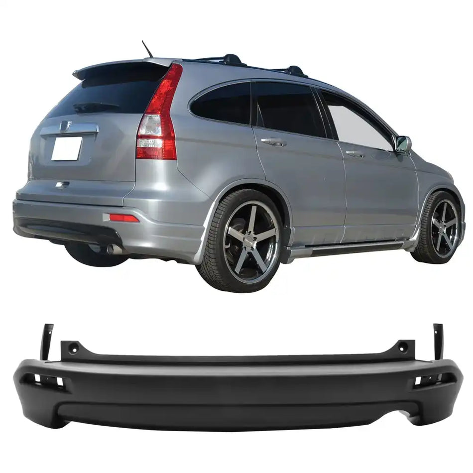 2007-2009 Honda CR-V CRV MD Style Rear Bumper Cover Replacement PP Unpainted Black