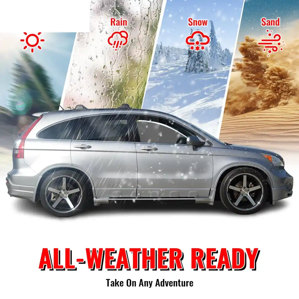 2007-2009 Honda CR-V CRV MD Style Rear Bumper Cover & Side Bracket PP Unpainted Black