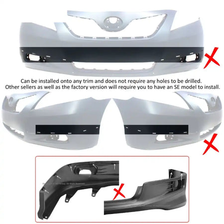 2007-2009 Toyota Camry Factory SE Style Front Bumper Lip Spoiler PU