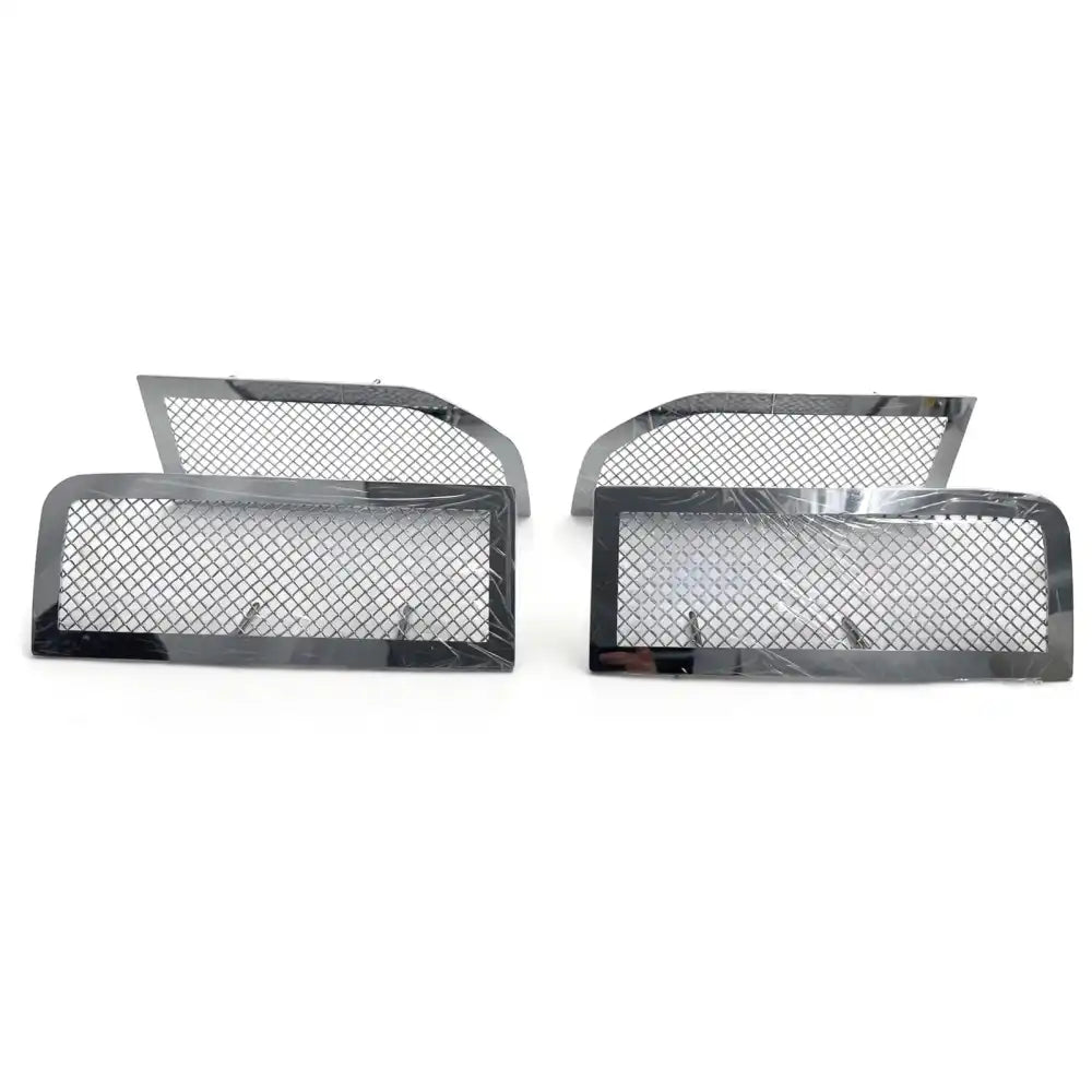 2007-2012 Dodge Nitro Chrome 4PC Front Bumper Upper Mesh Grille Insert Chrome
